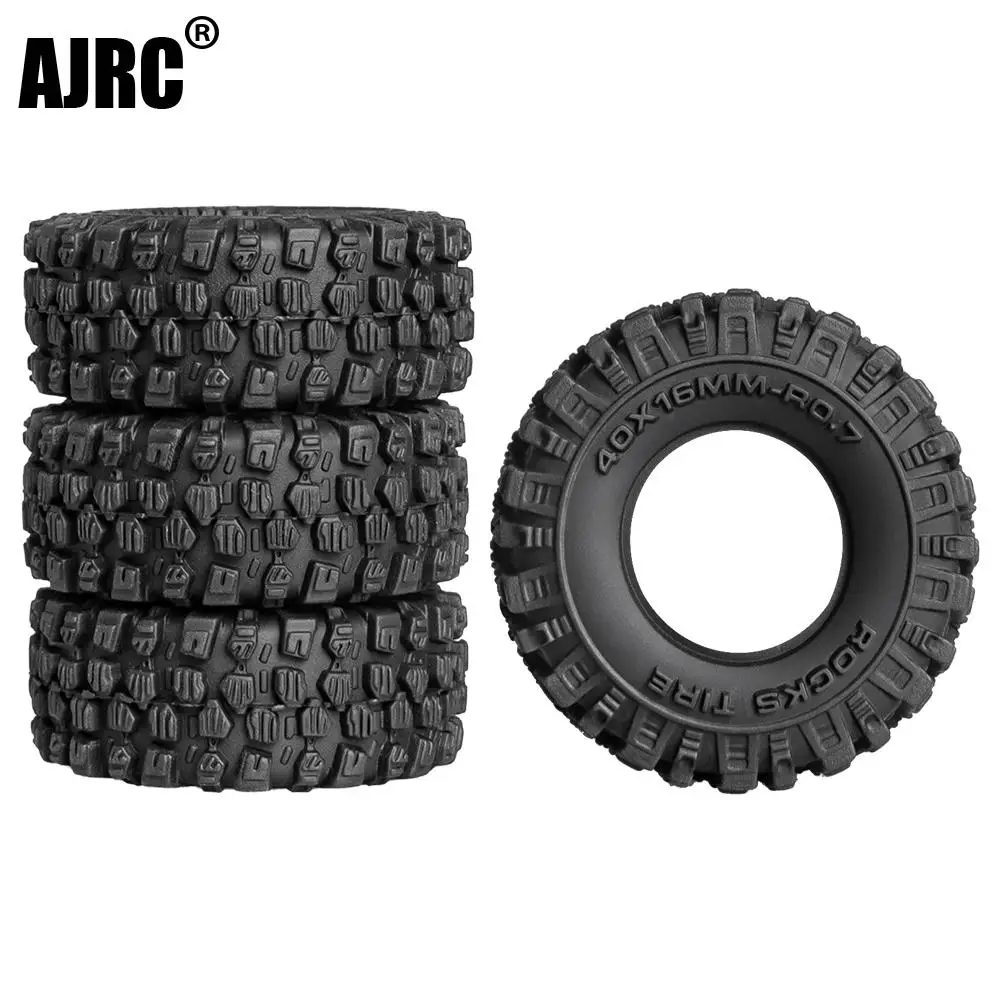 1/30 Rc Crawler Tires 40mm 0.7in Soft Rubber All Terrain Tyres For 1/30 Rock Mud Car Axial Scx30 Ascent-32 Tires Upgrade Parts