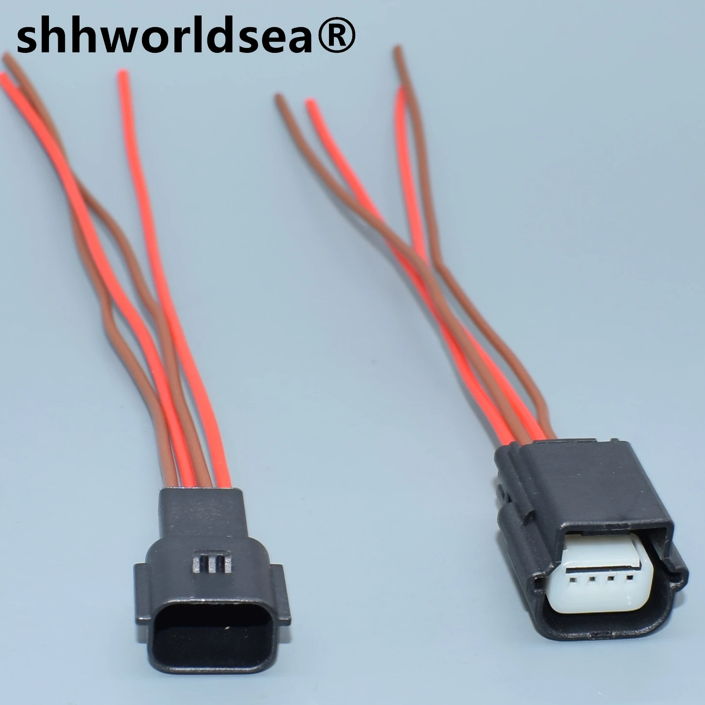 

shhworldsea 4 Pin 0.6 Series Car Passive Keyless Enter Antenna Sensor Wire Connector Cable Unsealed Socket