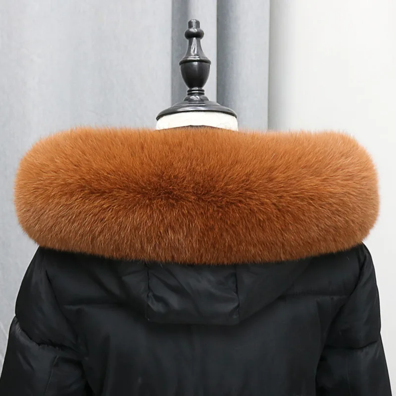 

Natural Fur Collar Scarves 2025 Winter Real Fox Fur Collar Shawl Warm Coat Collar Ladies Furry Fur Scarf Women Luxury Fur Scarf
