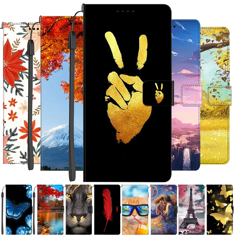 Capa flip de couro para motorola moto g34, carteira de cartão de luxo, capa de telefone para capa moto edge 50 ultra, capas de livros, bolsas magnéticas de gatos