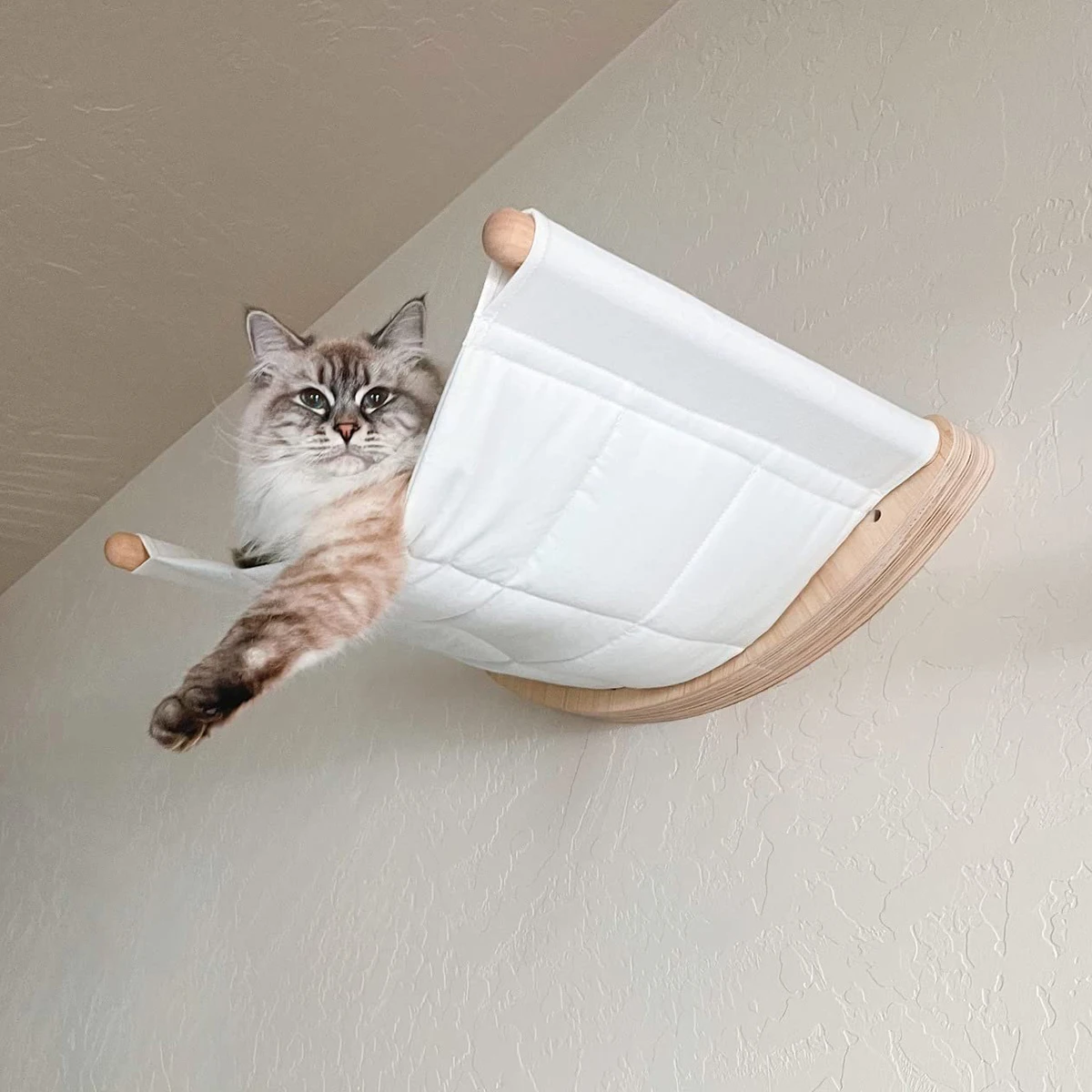 Immagine 7: Amaca da parete per gatti Mobili da letto per gatti a parete con ripiani e posatoi stabili per dormire, giocare, arrampicata e relax