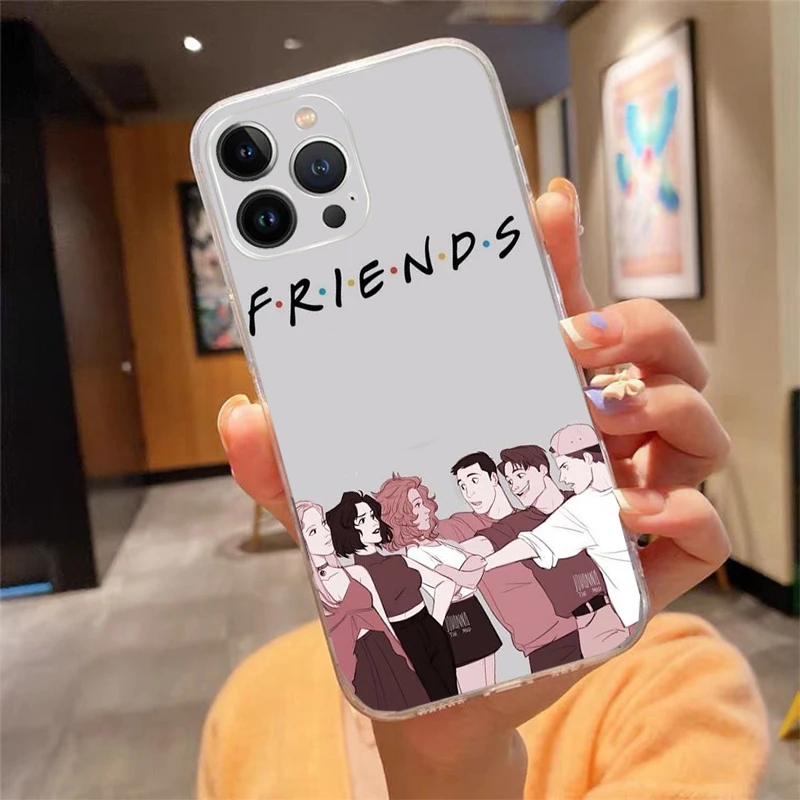 حافظة لهاتف آيفون 17 برو ماكس اير 16 15 14 13 برو ماكس 15 16 برو 15 بلس شل من فريندز