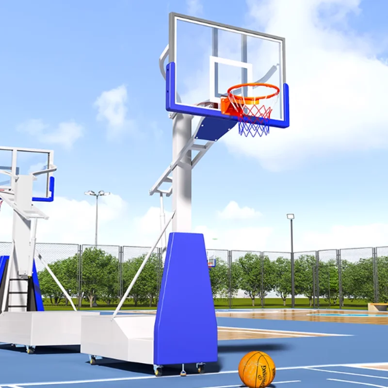 Indoor and outdoor portable basketball goal post professional movable height adjustable basketball hoop stand for salepromote sa