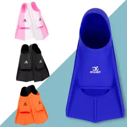 1 Pair Swim Training Fins Short Blade Floating Flippers Soft Flexible Fit Adult Swim Fins Training Aid Swimming Diving Equipment