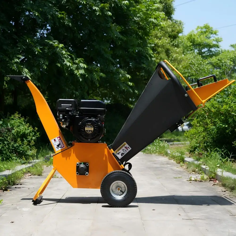Forestry Crusher 7hp  Engine High-Efficiency Commercial-Grade Wood Shredder Wood Crusher Chipper