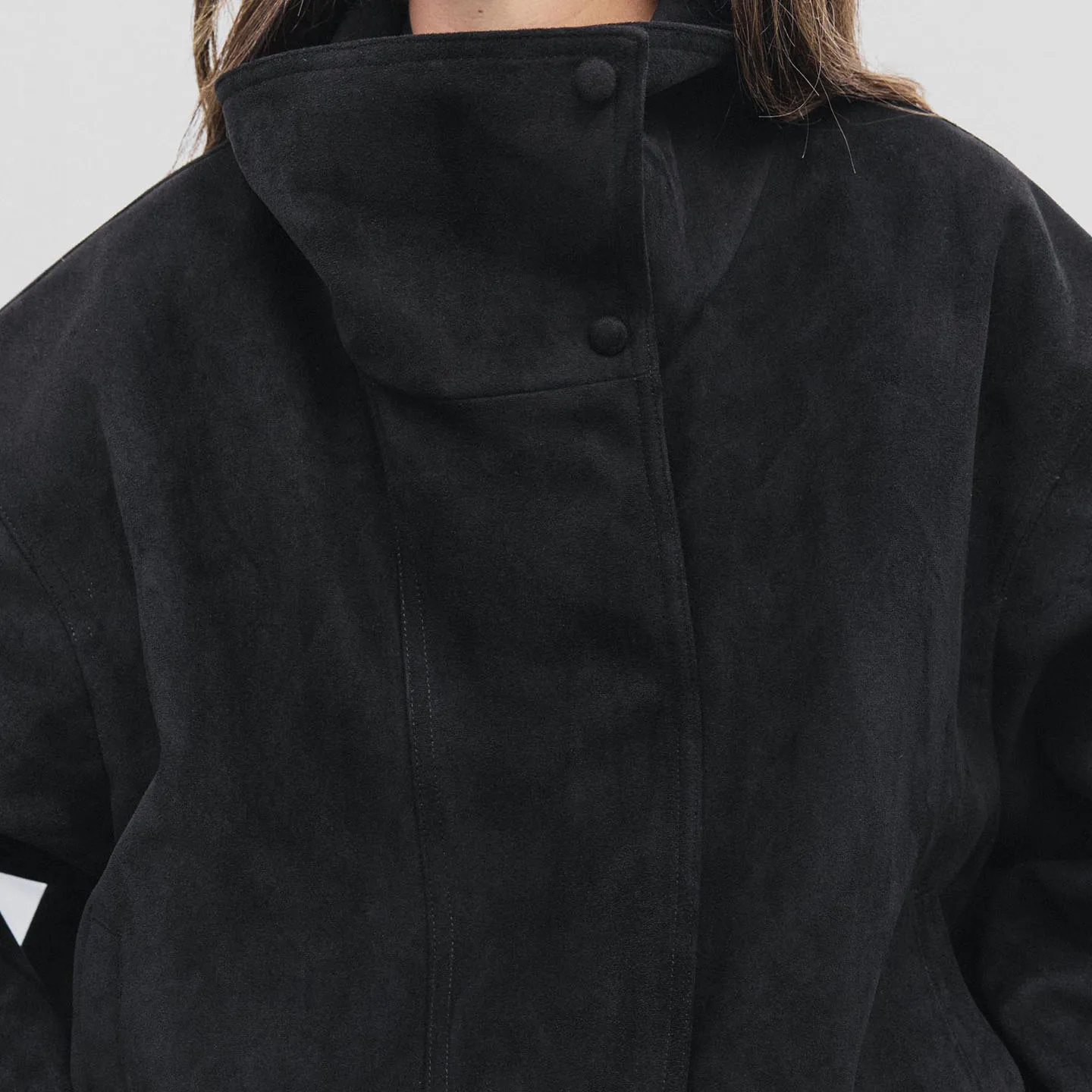 Women's Pilot Jacket Long Sleeve Stand Collar Casual Style Outerwear Autumn Fashion 2026 Zadata Loose Fit Other Material
