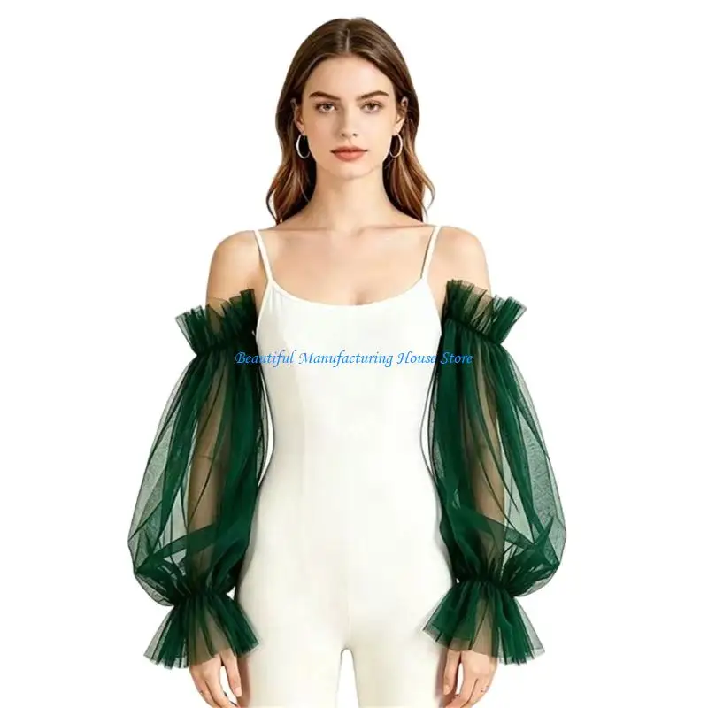 E56A Decorative Arm Sleeves Long Gloves Sheer Arm Covers For Cosplay Costume Parties And Theme Event Wedding Celebration