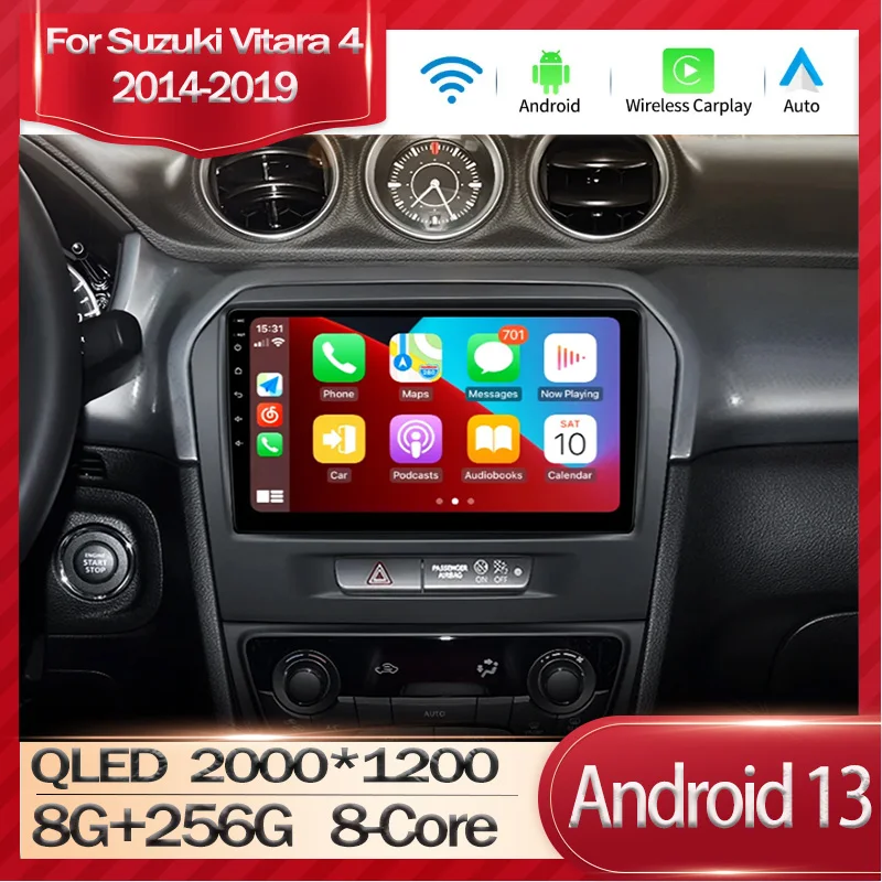 

Android 13 Car Radio For Suzuki Vitara 4 2014-2019 Multimedia Video Player Navigation GPS Stereo Carplay Auto 2Din Head Unit