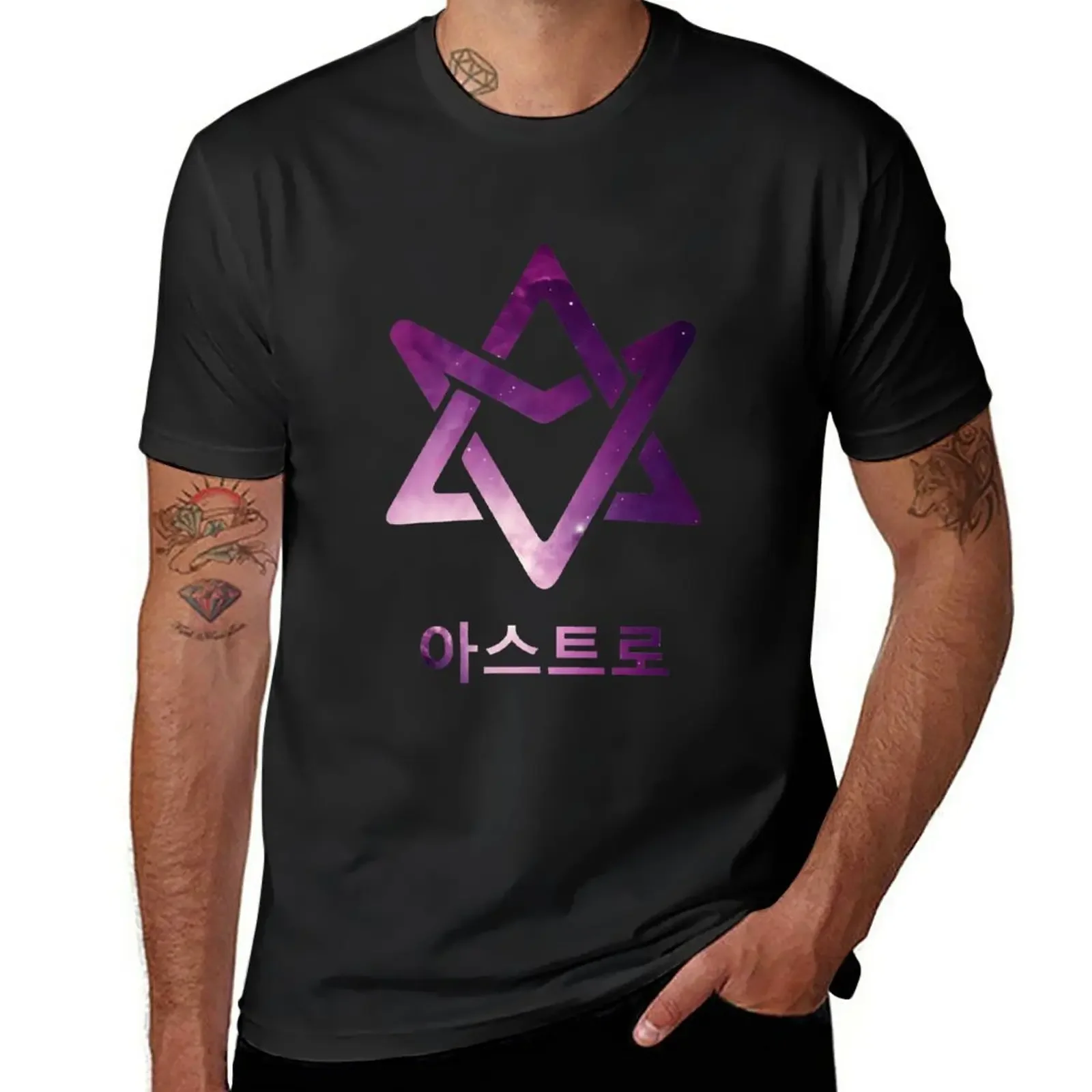 

ASTRO KPOP LOGO GALAXY T-Shirt for a boy oversized sublime t shirts for men cotton