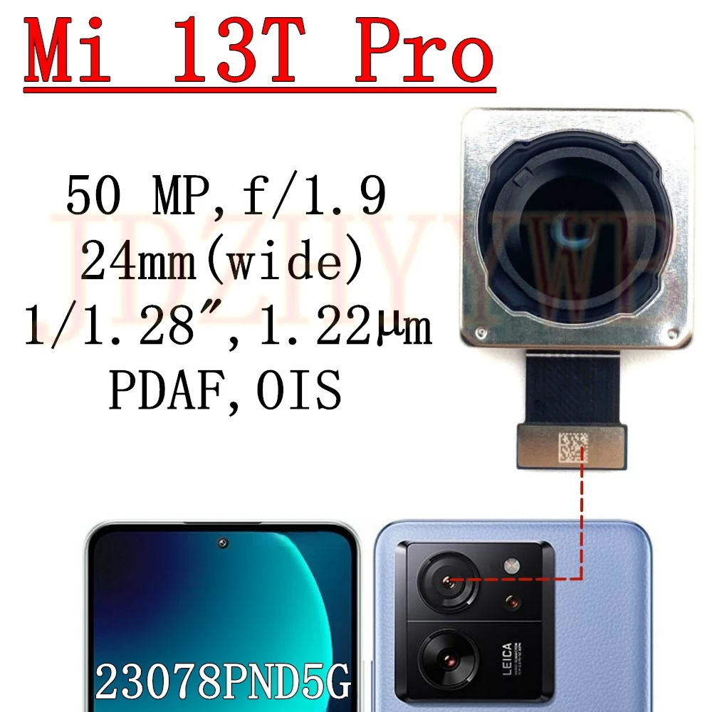 Rear Front Camera For Xiaomi 13T Pro Mi 13Tpro Frontal Selfie Facing Main Wide Back Camera Module Flex Cable Replacement