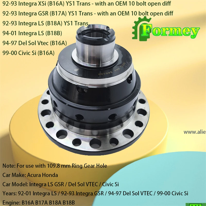 Brand New MF-TRS-05B16 MFactory Helical LSD Limited Slip Diff Civic Si B16A Integra LS 92-01  B16A B17A B18A B18B  Anna Fu Po