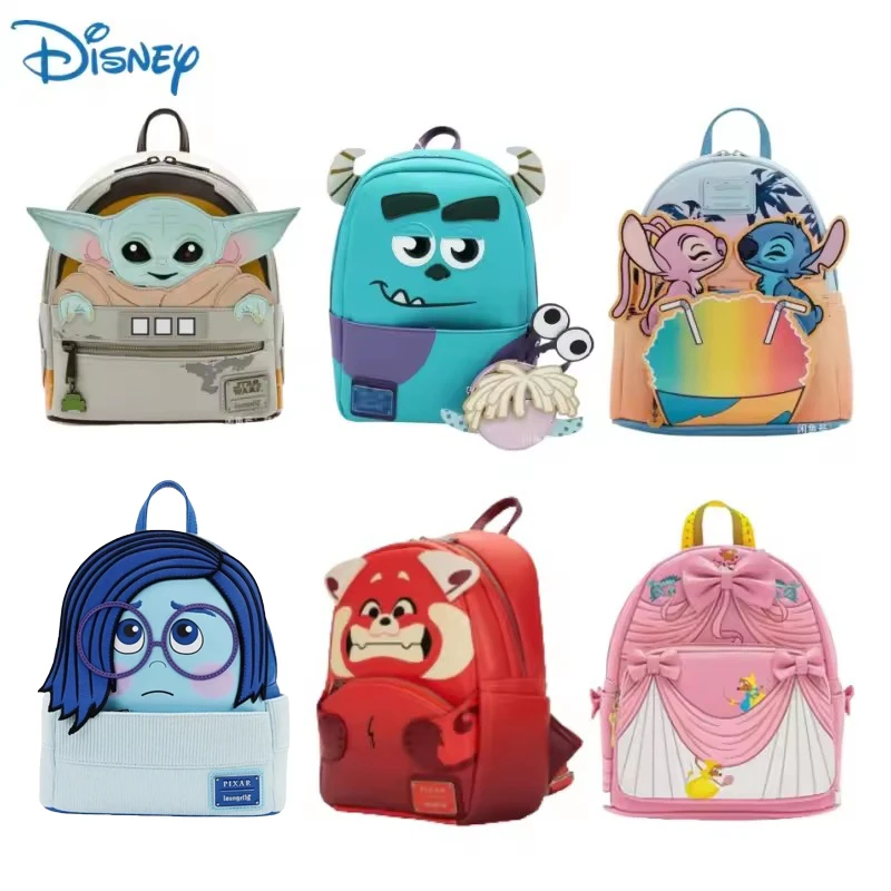 

Мини-рюкзак Disney Loungefly Inside Out Sadness для косплея, рюкзак из искусственной кожи с героями мультфильмов, модная милая сумка для девочек