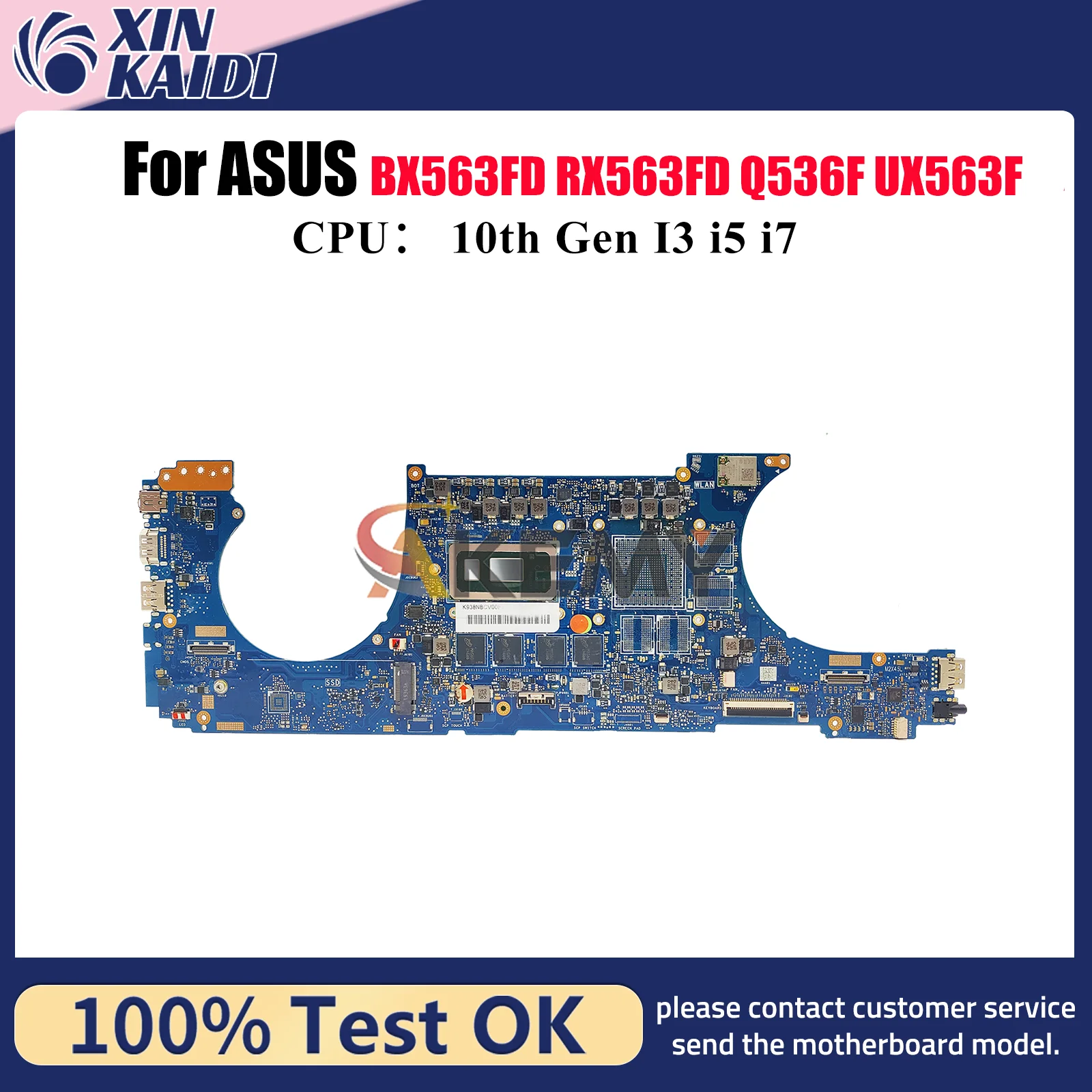 

UX563FA Laptop Motherboard For ASUS ZenBook UX56FD Q536FD BX563FD RX563FD UX563 UX56FA Notebook Mainboard With 10th Gen I3 i5 i7