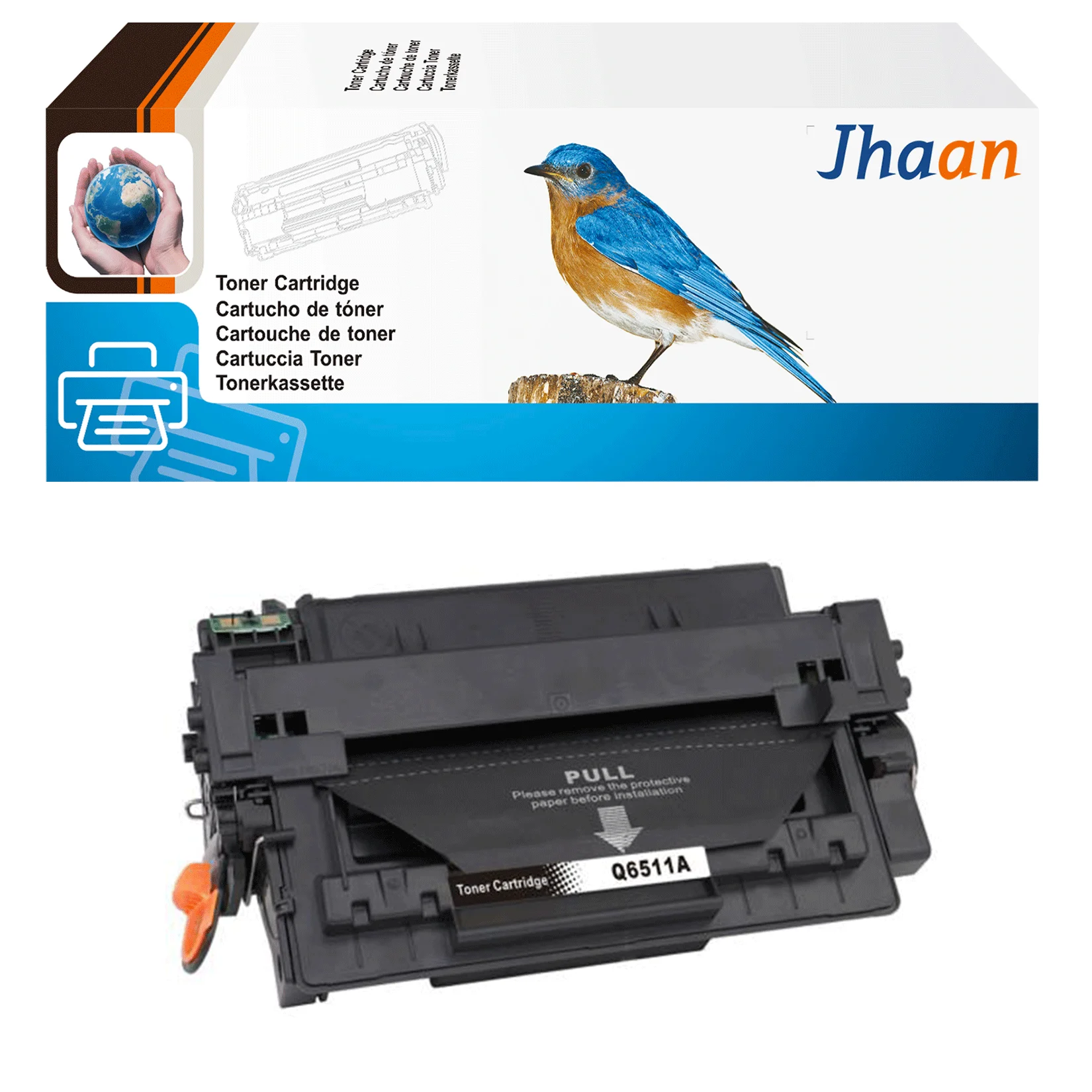 Jhaan Q6511A Q6511X 11A 11X schwarzer Toner, kompatibel mit HP Laserjet 2420 2430 2430T 2410 2410 N 2420D 2420DN 2420N 2430DTN 2430T – Detail 1