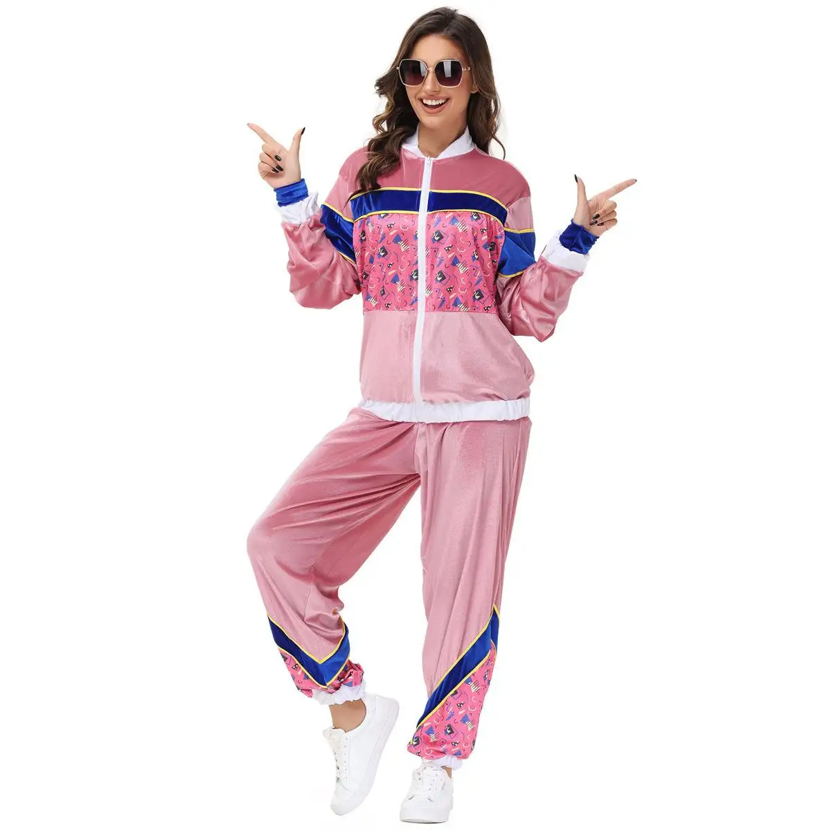 

70s Retro Disco Hippie loween Costume Par Stage Performance Sportswear Women's Ethnic Faion Stage Costume