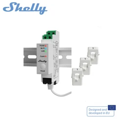 Shelly Pro 3EM DIN medidor de energía trifásico montable, Informe de Rady fotovoltaico, acumulador de energía, potencia de corriente de voltaje instantáneo