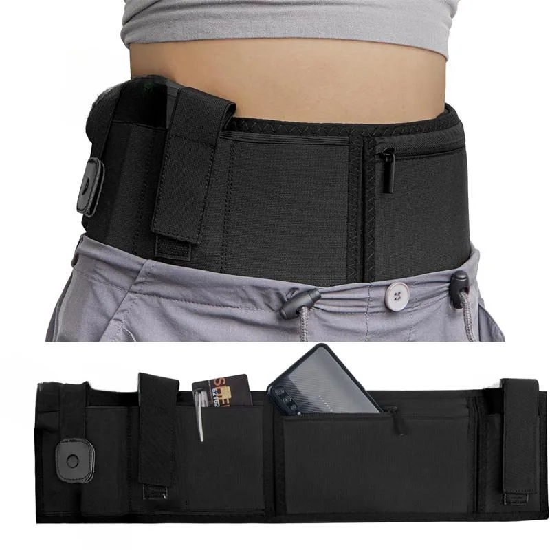 Funda para banda para el vientre para hombres y mujeres, cómoda funda para pistola de transporte para 9 mm y 380 con neopreno transpirable G19 17 42 43 43x