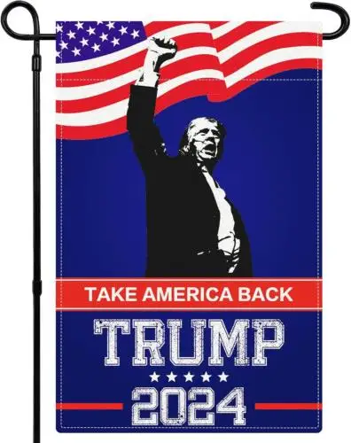 Red Blue Trump 2024 Garden Flag Trump Yard Sign Inspired Garden Flags Patriotic