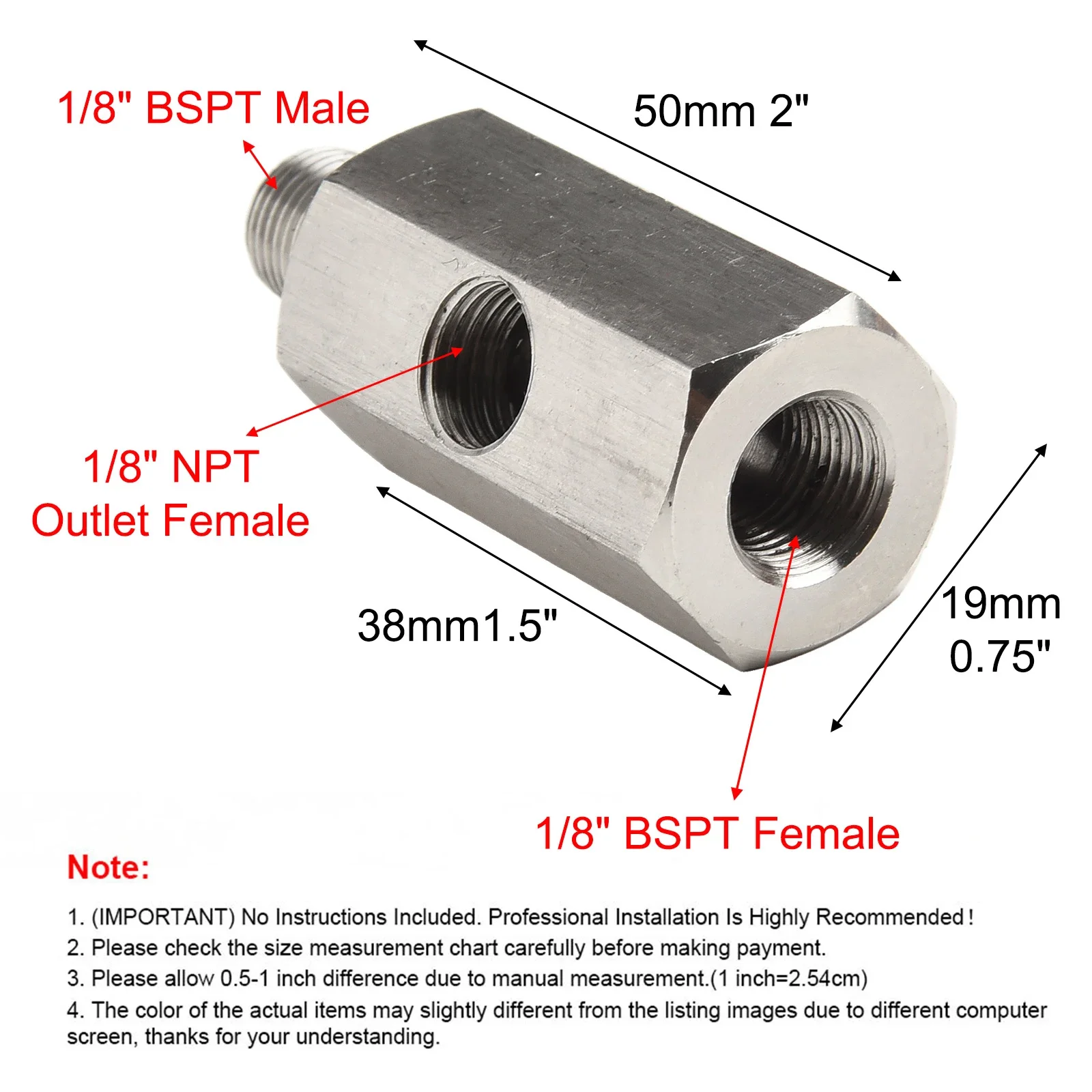 Car Turbo Adapter Fitting BSPT Oil Feed Line Pressure Sensor Supply Gauge Auto Replacement Parts Engine Accessories