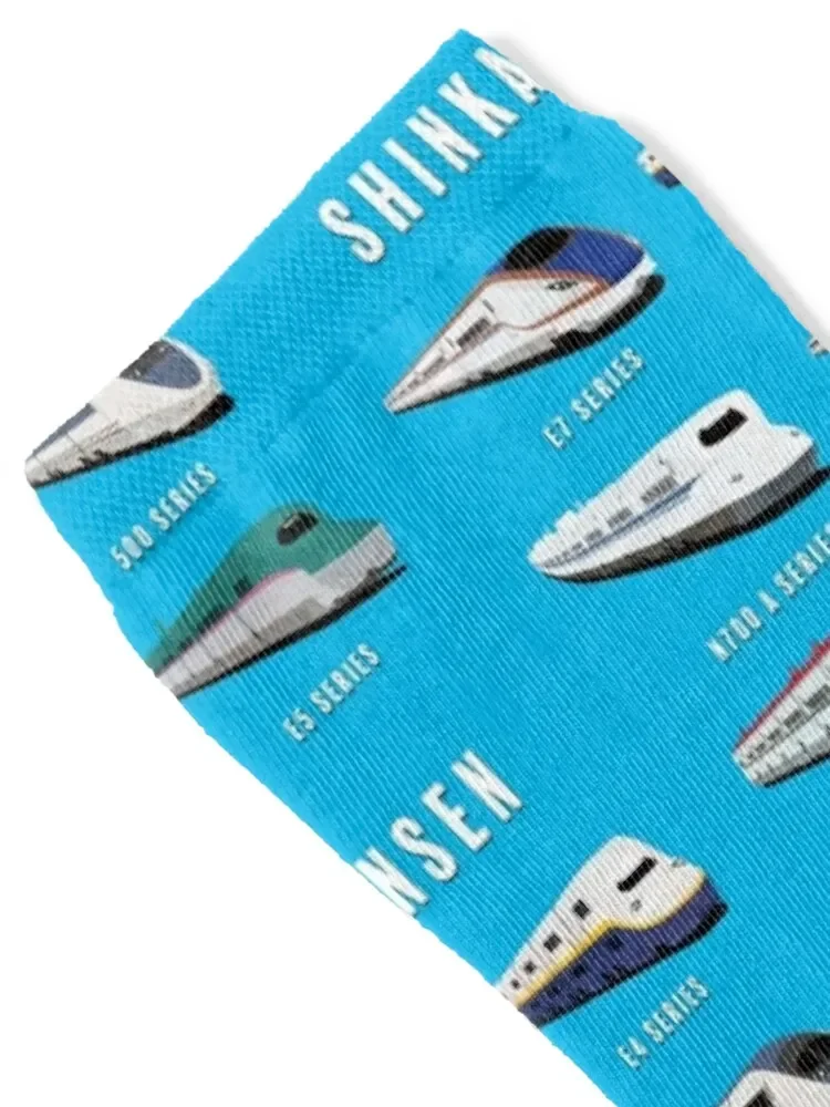 Japanese Shinkansen Bullet Trains Socks moving stockings hiphop funny sock cartoon Socks Men Women's