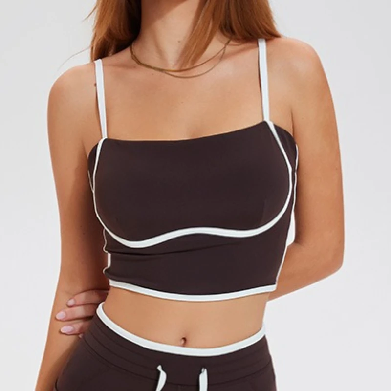 حمالة صدر لليوجا للنساء، سترة رياضية جميلة للظهر للارتداء في الهواء الطلق، سترة يوجا بيلاتيس ممتصة للصدمات والجري #3