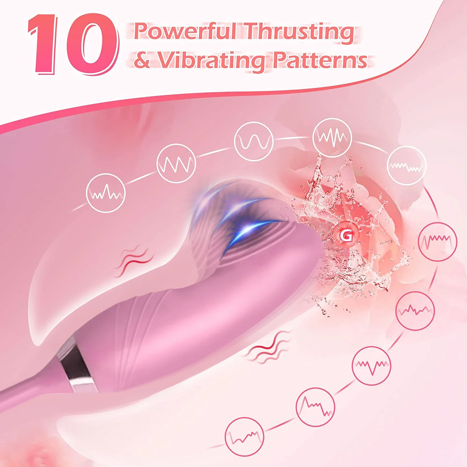 لعبة الورد مص تذبذب هزاز للنساء البظر الحلمة مصاصة لعق المهبل G بقعة محفز تدليك تهتز دسار لعبة الجنس