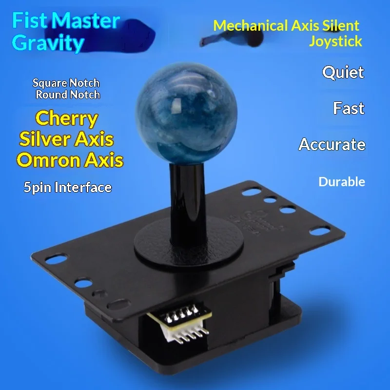 

For QANBA Gravity JOV8 JCV8 JOV8S Arcade Joystick Module - 5pin Omron/Cherry Switch 35mm Ball Top - Silent Mechanical Shaft