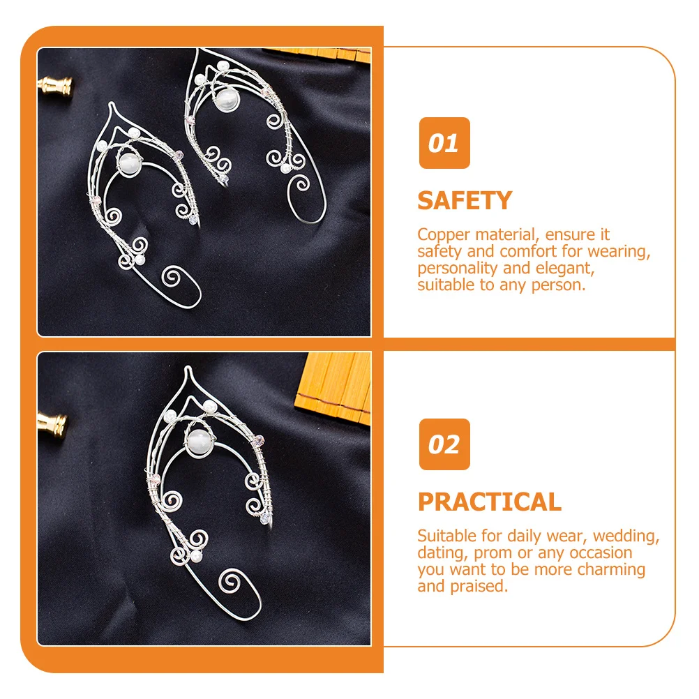 

1Pair Ear Clip Earrings Women Pearl Fairy Non Piercing Elegant Accessories for Birthday Anniversary Valentine Gifts Ear Wrap