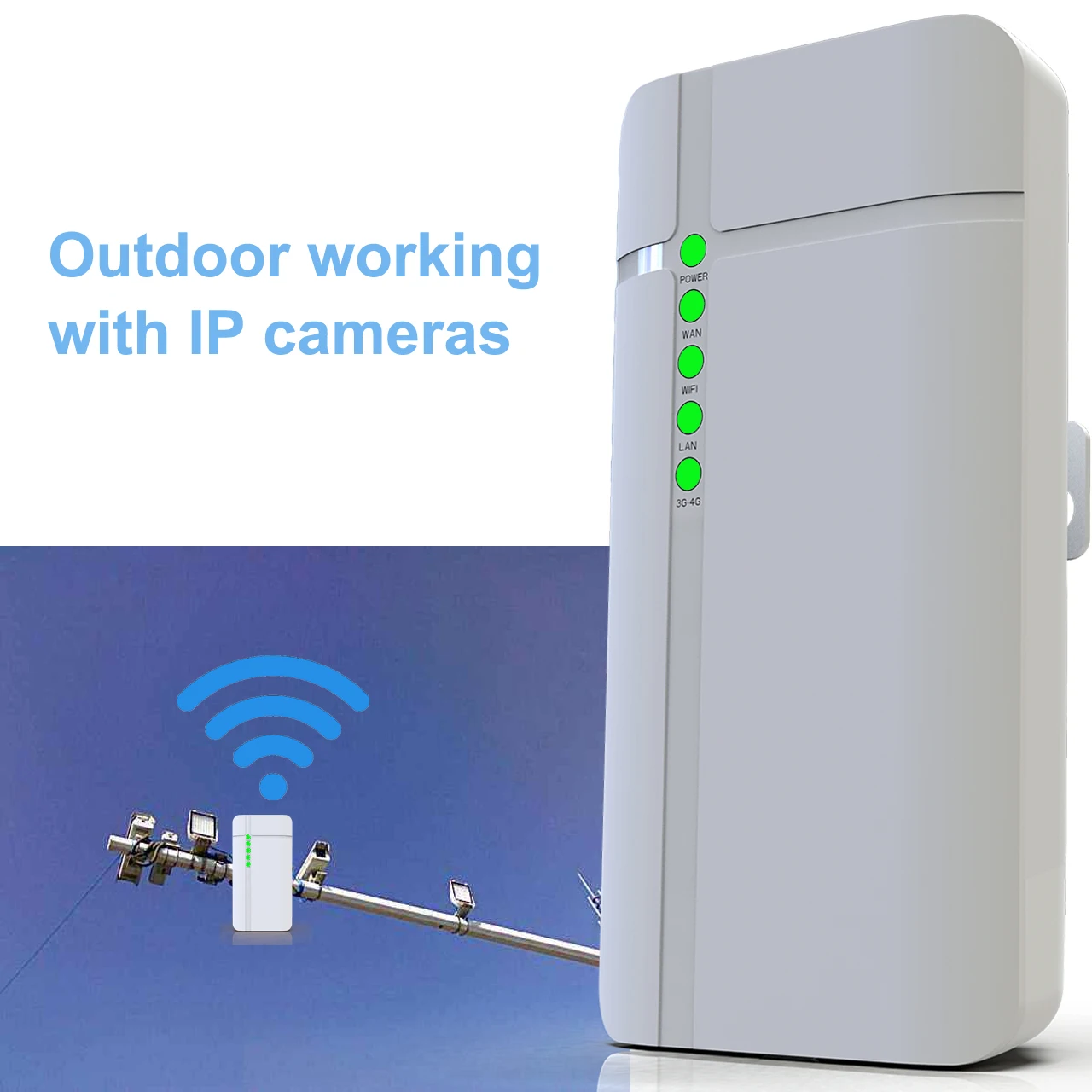 GC112 4G SIM Card rain Waterproof Outdoor CAT4 LTE WiFi Router  for IP Camera Outside WiFi Coverage 4G CPE