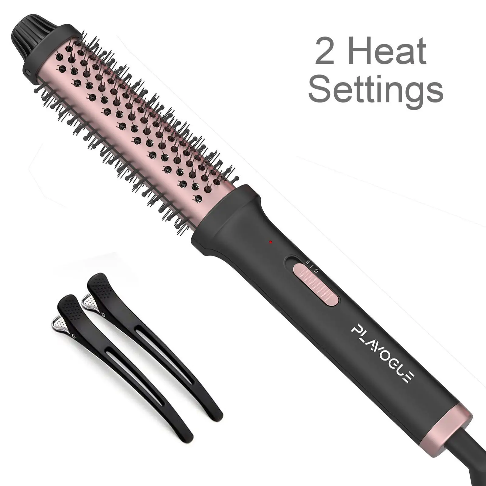 

Thermal Brush for Blowout Look Negative Ion Brush Make Hair Smoother Heated Styler with Dual Voltage Straightening Curling
