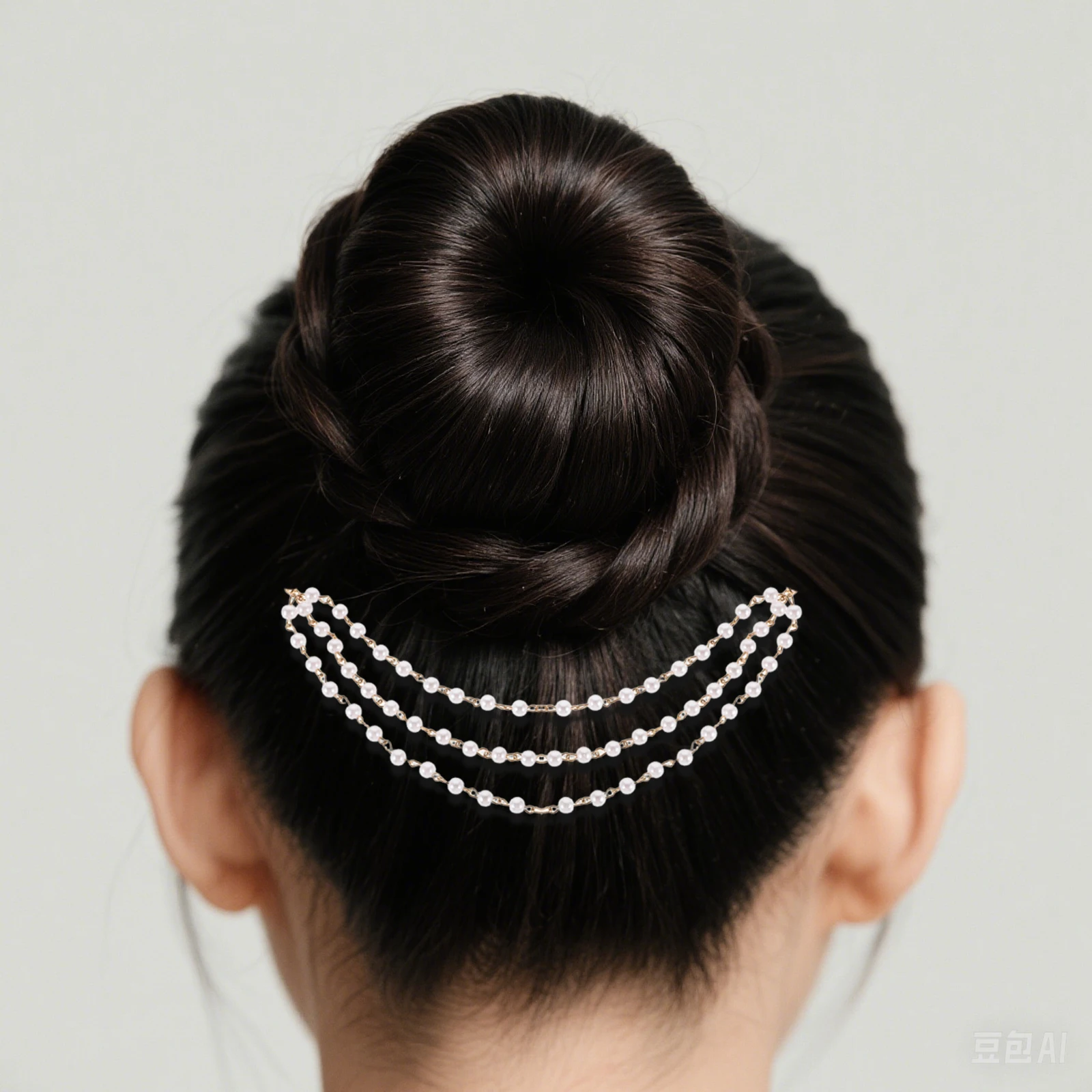 

Pearl Tassel Hair Clip Chain Headband with Pearls Bridal Wedding Accessories Artificial Clips for Women Plastic Bride