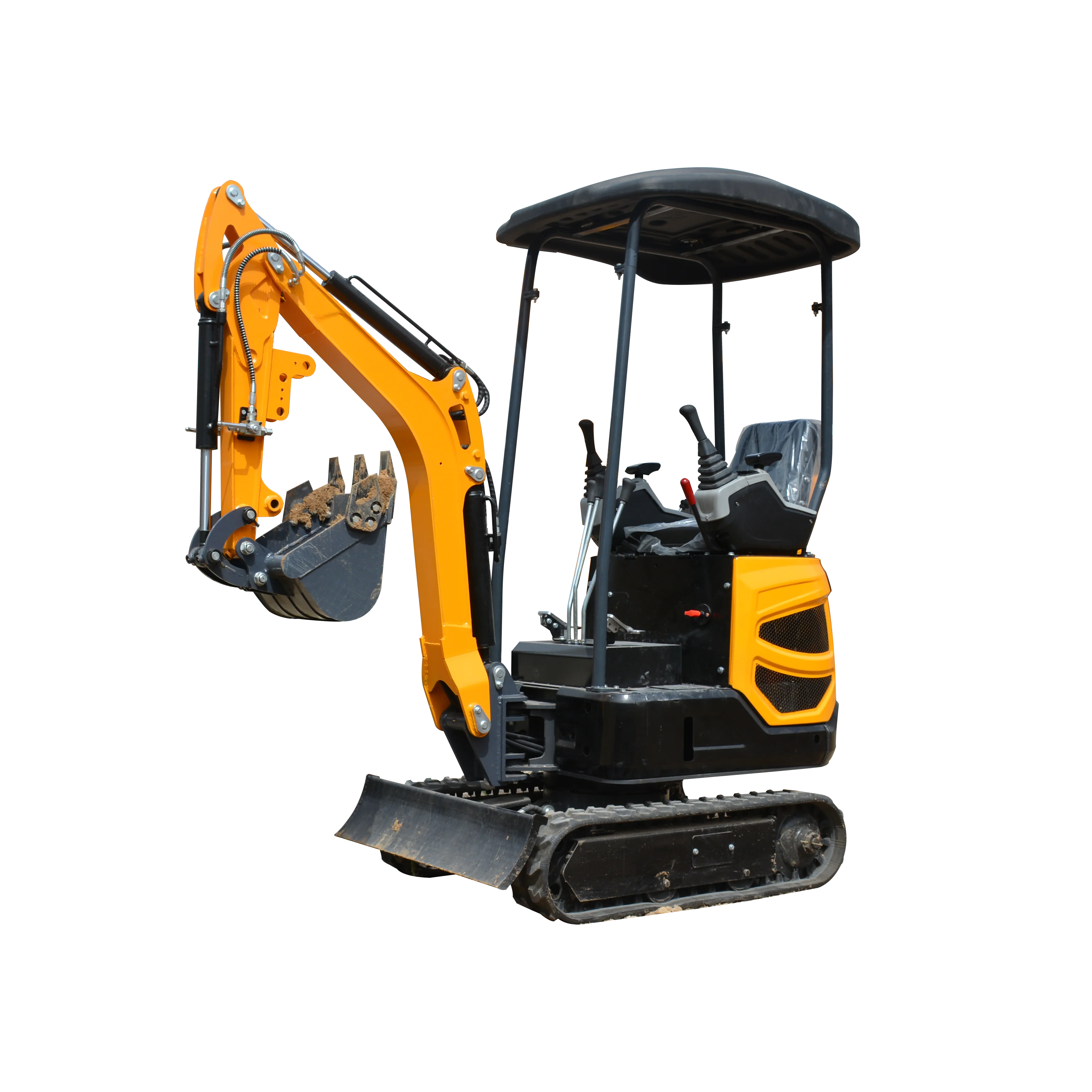 Escavatore cingolato personalizzato da 1,2 tonnellate con motore EPA Kubota Eaton Cilindro idraulico Pompa Shimadzu 1 anno di garanzia