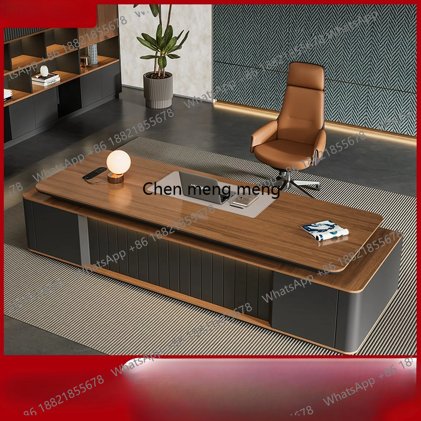 Boss desk light luxury modern simple paint big desk president  office furniture manager desk