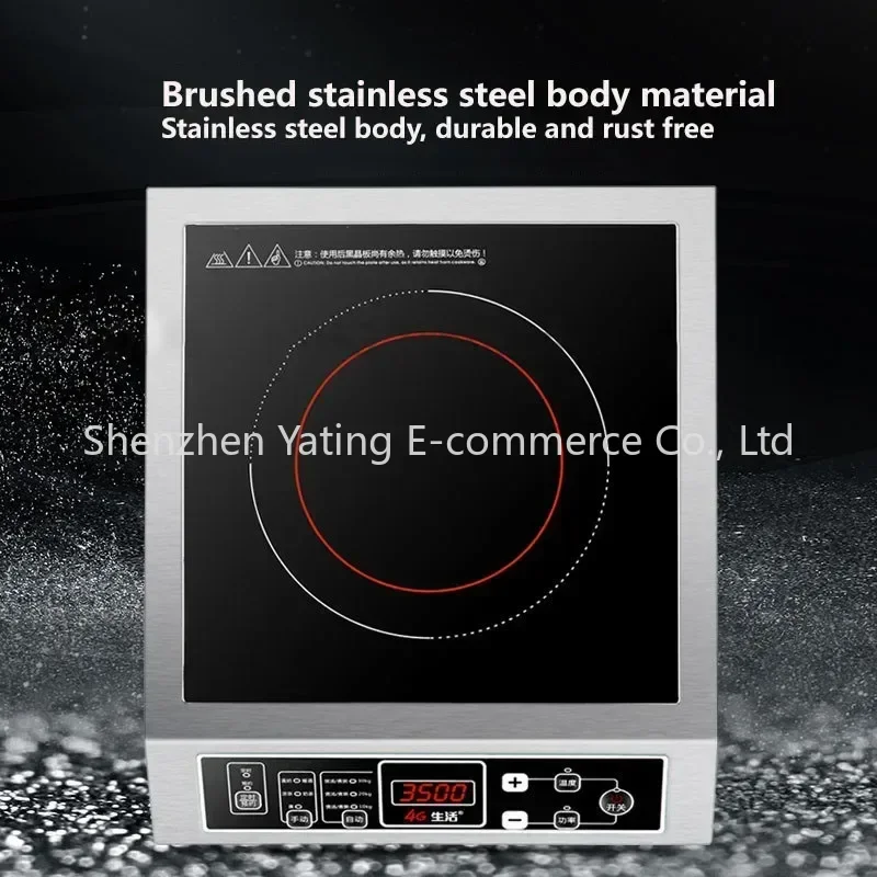Cocina de Inducción de 3500W, botón para freír de alta potencia, Cocina eléctrica comercial, estufas de Inducción para cantimplora