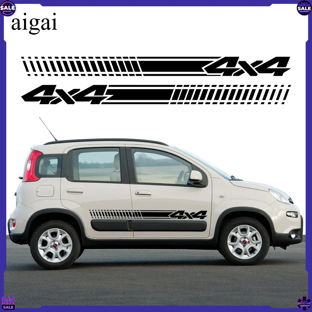 Car Sticker for Fiat PANDA Door Side Decal Kit Auto DIY Sticker Styling Vinyl Film Waterproof Decals Car Exterior Accessories
