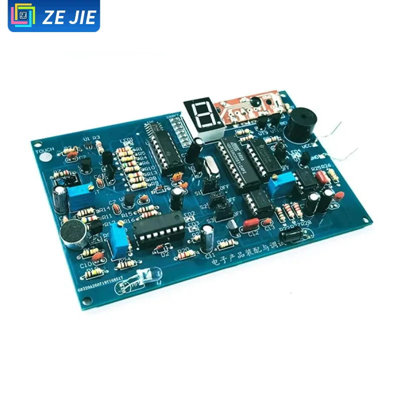 ZEJIE 4-Channel Analog Alarm Circuit Competition Kit, Soldering Training, Infrared Reflection / Blocking, Sound, Touch Detection