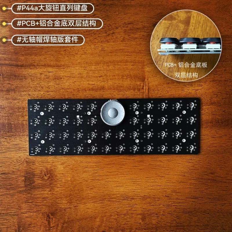P44a Mechanical Keyboard Customized Low Profile Wired Single-mode Welding Shaft with Knob RGB Type-C Gamer Mechanical Keyboard