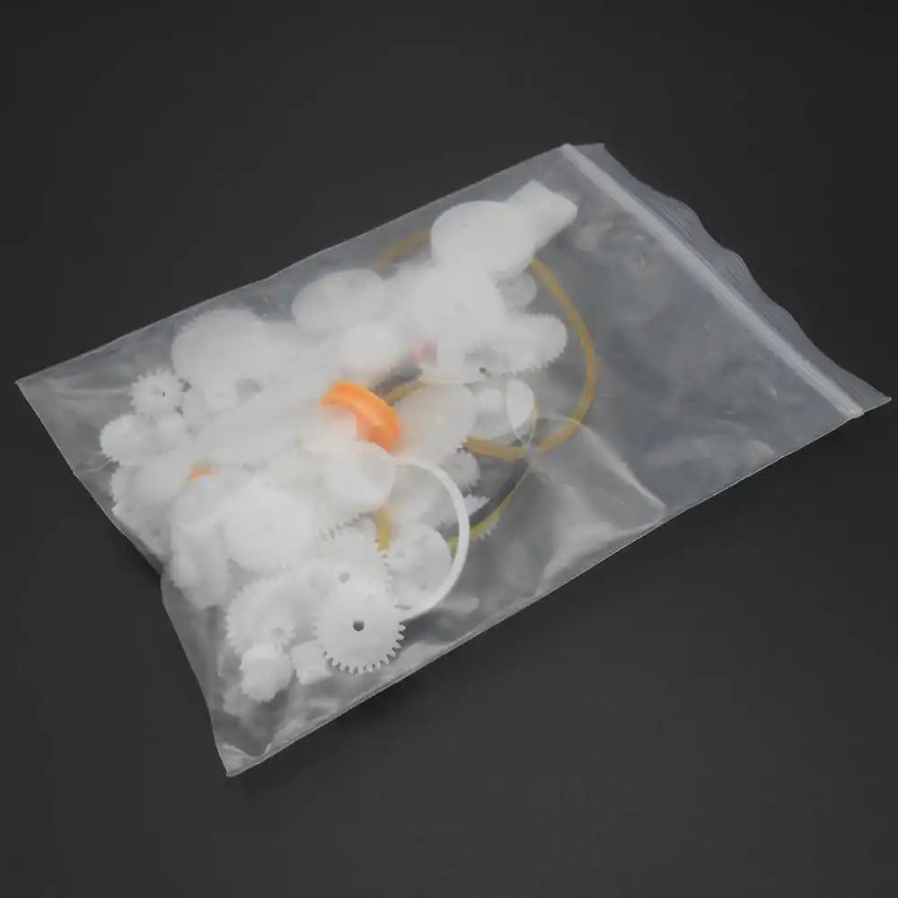 1Bag 75-Piece Assorted Plastic Gear Set - DIY Robot Parts & Model Accessories for Cars, Planes, Gadgets, and Remote Control Toys