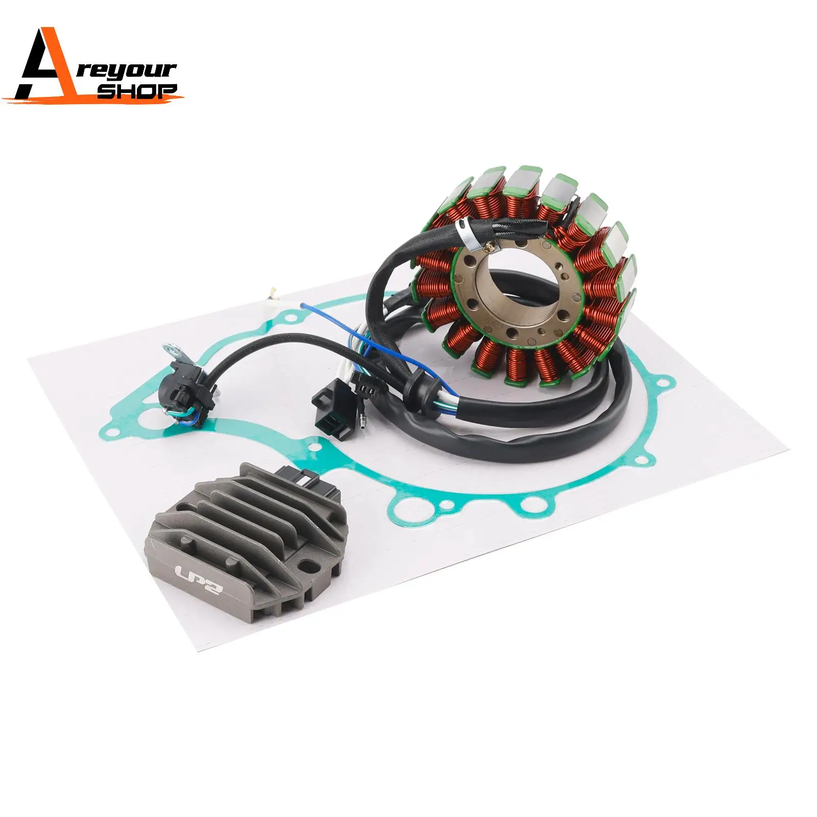 

STATOR GENERATOR REGULATOR RECTIFIER GASKET FOR YAMAHA SRX400 1996 3SX-81410-00