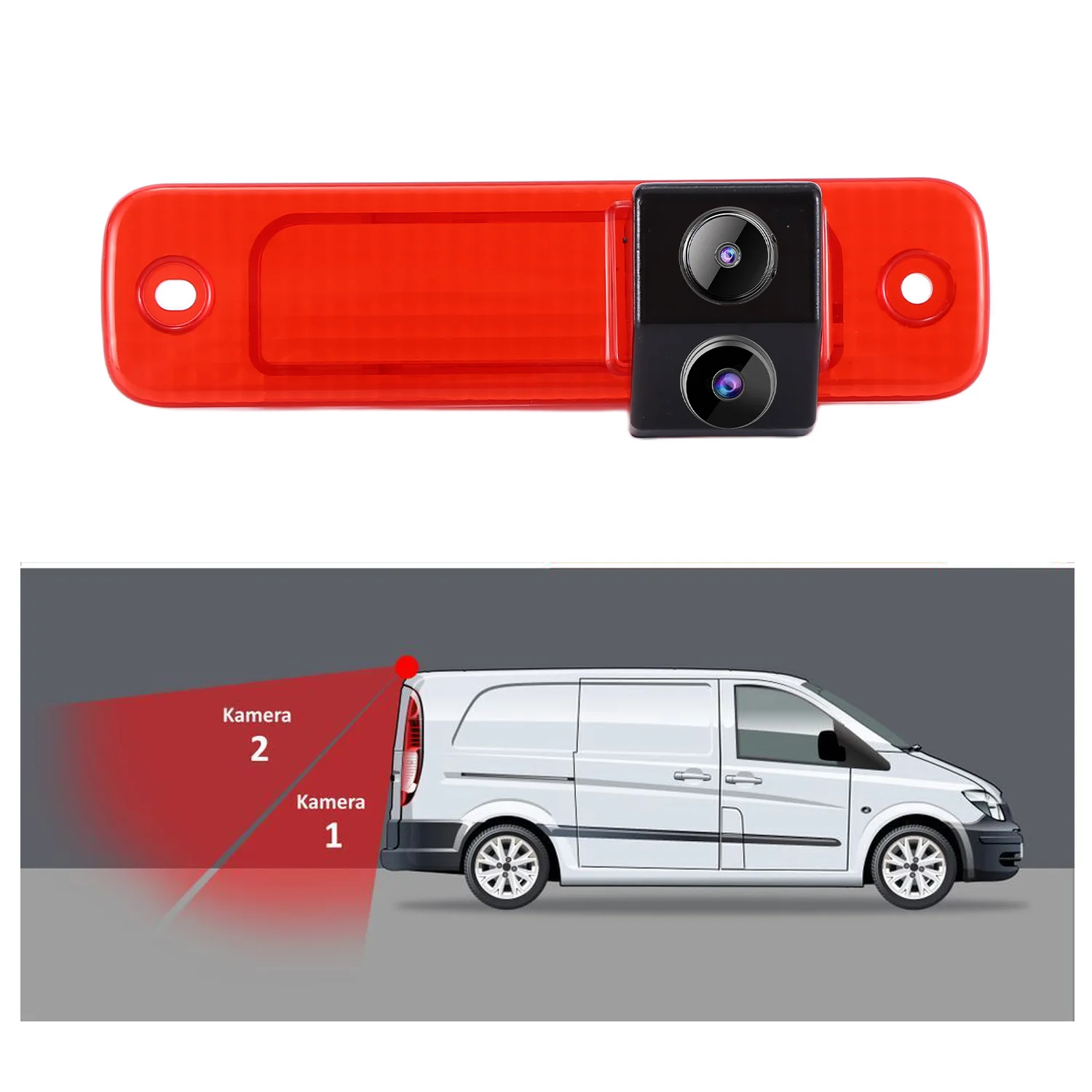 Cámara de marcha atrás con Sensor Dual para Ford Transit MK7 Tourneo / Furgon MK4 FA FB FC FD FS FZ 3 Dritte Bremsleuchte Bremslicht Bus