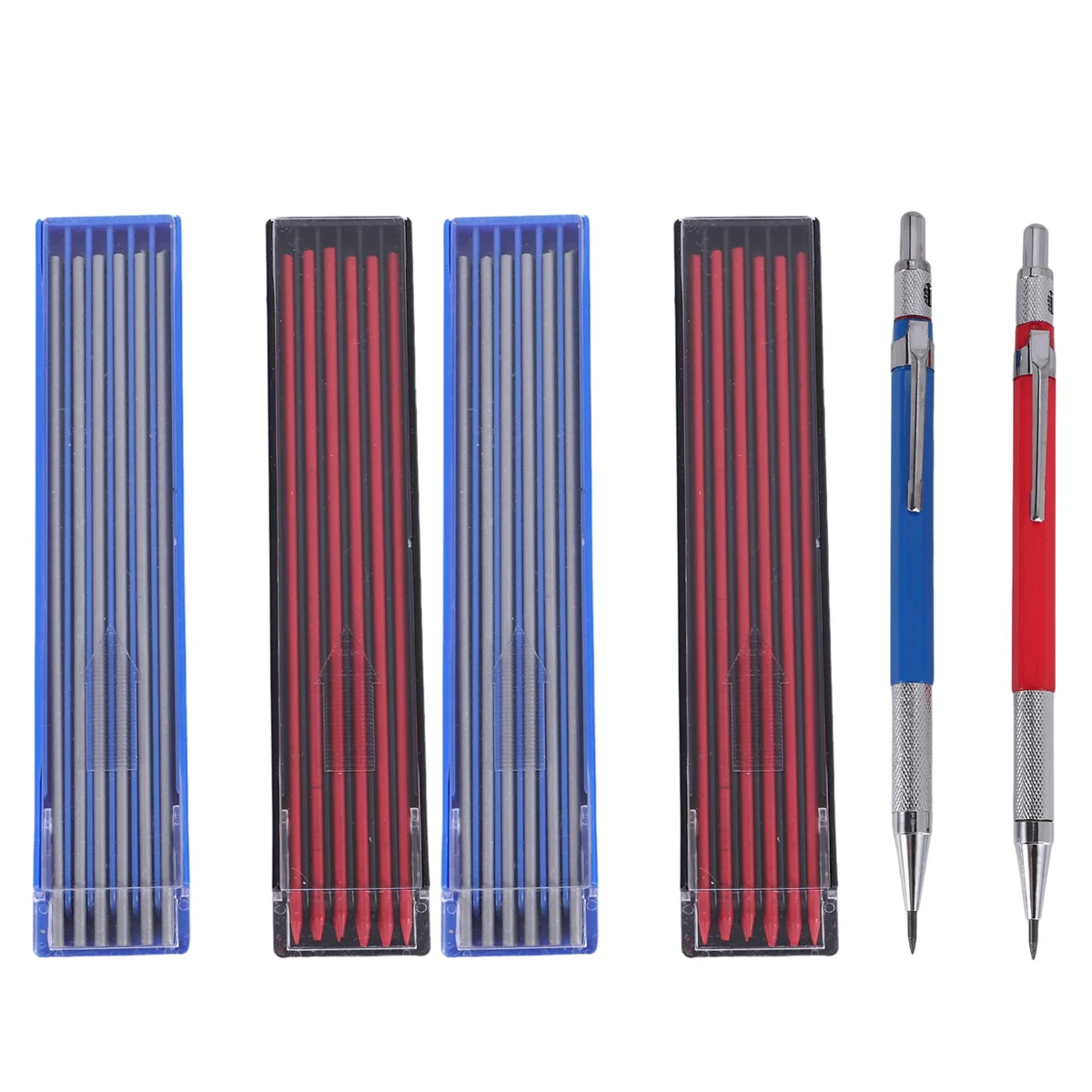 2025+ 2 Soldering Pens with 48 Refills Mechanical Pencil Metal Welding Markers for Pipe Welder Structure Woodworking