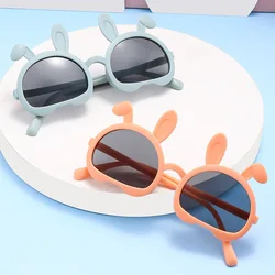 Fashion Children's Rabbit Ear Decorative Sunglasses Cute Girl Baby Protective Sun Glasses Cute Rabbit Kids Eyewear UV400 Goggles