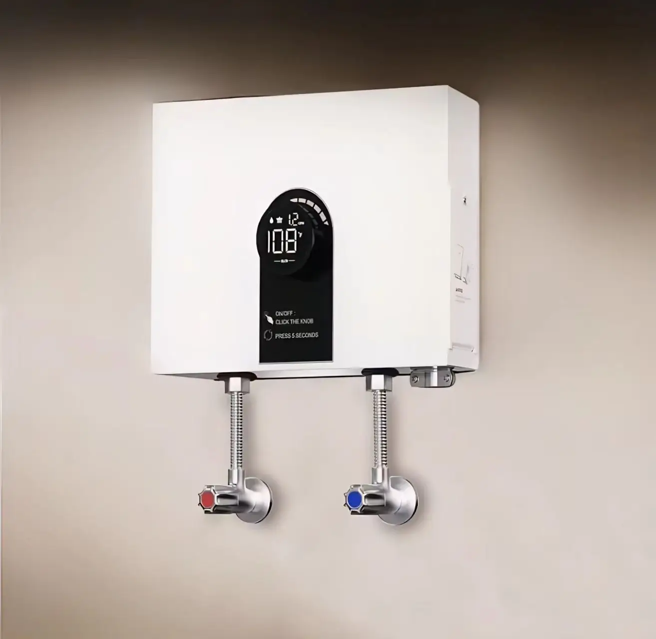 8000W Smart Instant Water Heater Electric Boiler US Indoor Tankless Hot Water for Households Garages Cars for Hotels Metal