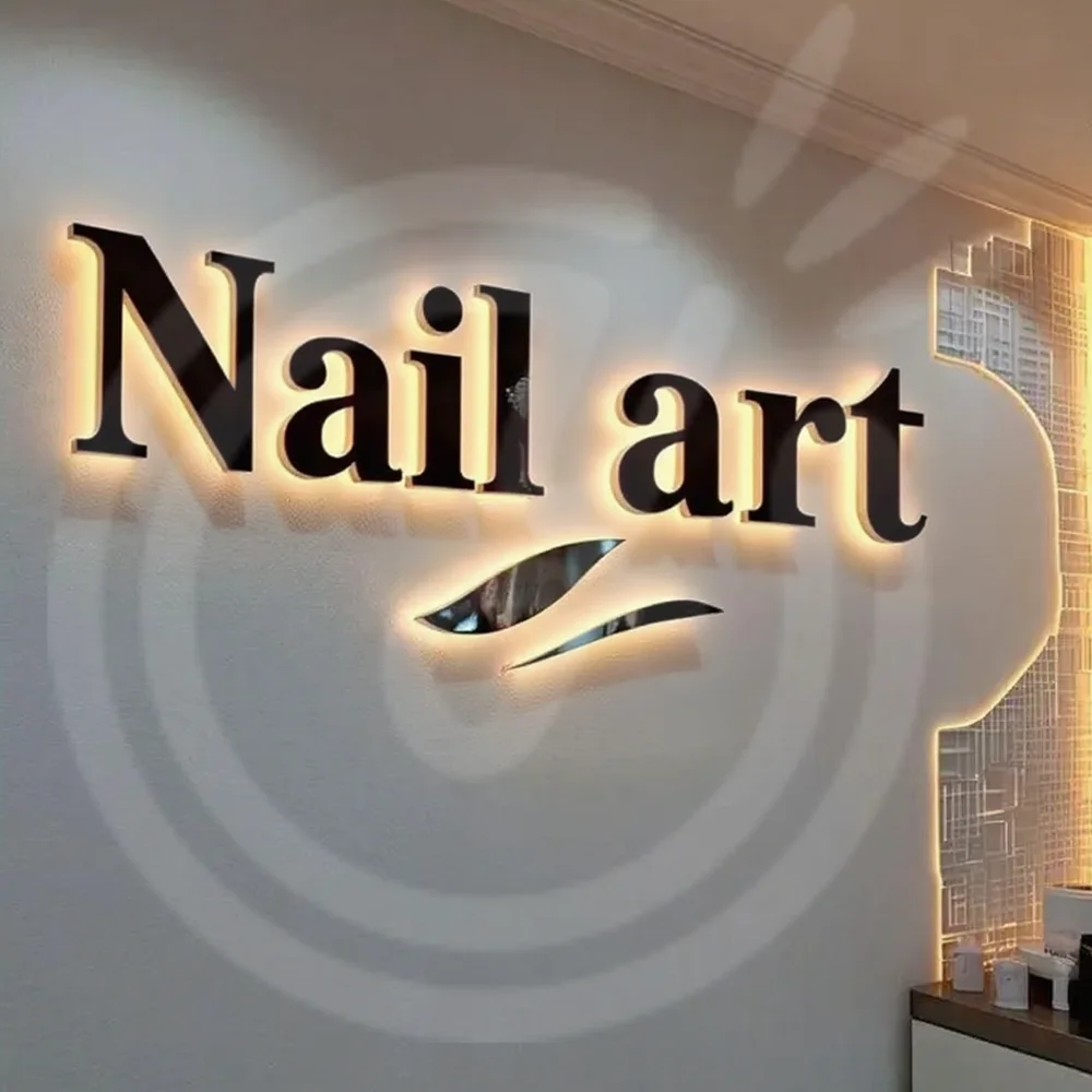 

Custom 3D Metal LED Backlit Letters Sign for Outdoor Business Storefront Waterproof Illuminated Light Up Advertising Signage