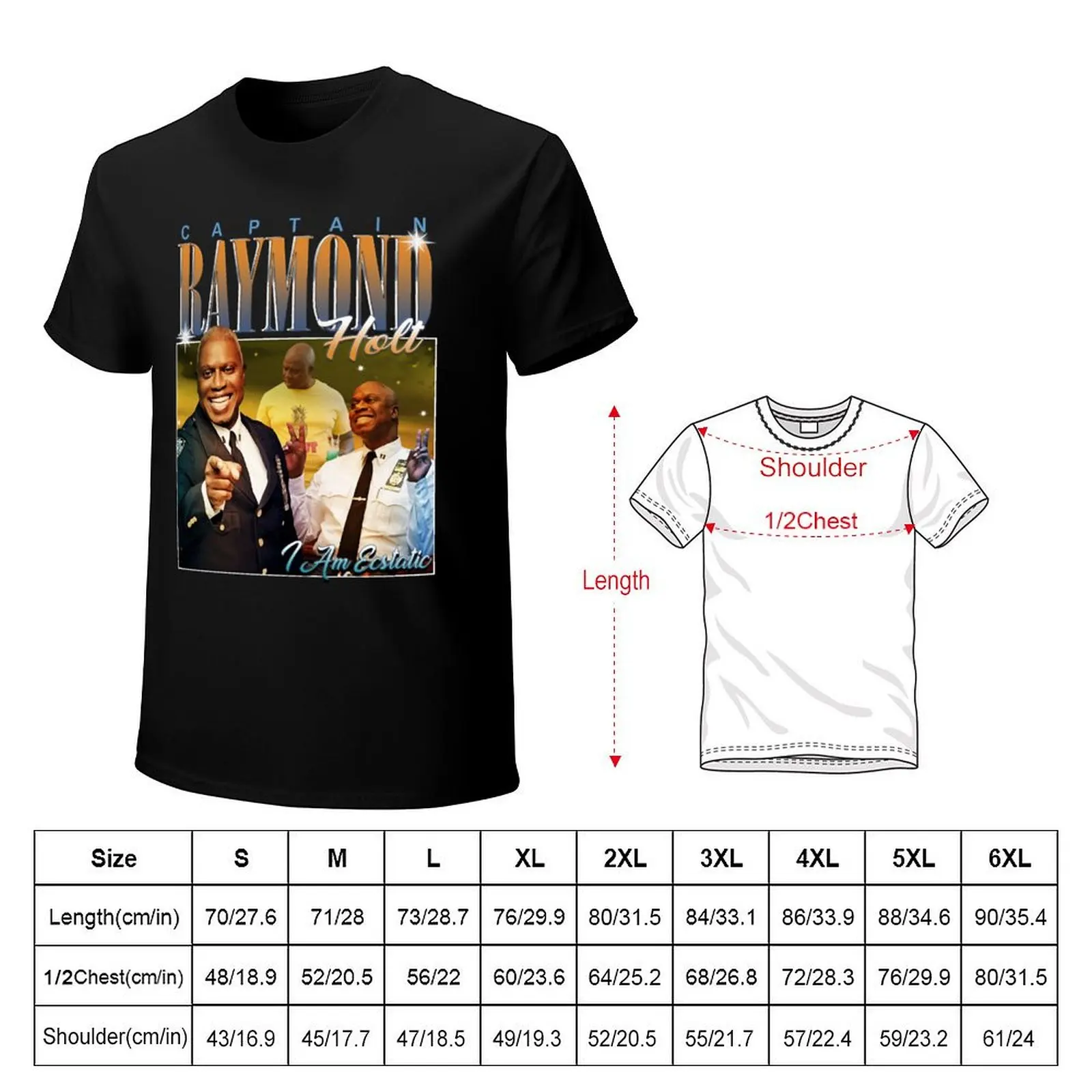Captain Raymond Holt T-Shirt Labor Work Casual T-Shirt