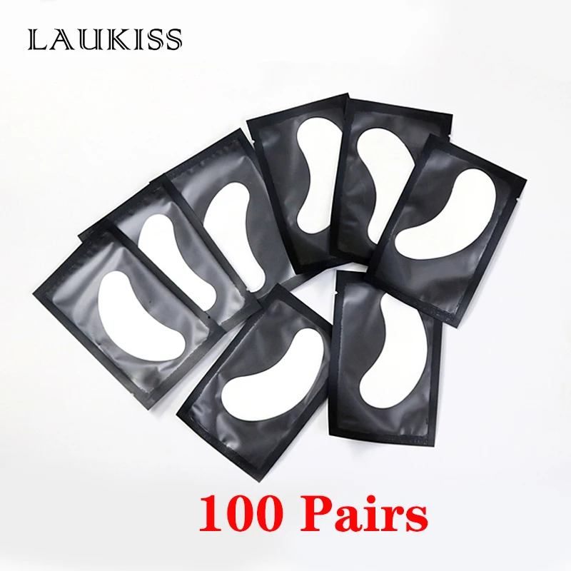 25/50/100 paar Augen Patches Unter Wimpern Pads für Gebäude Papier Patches Rosa Lint Kostenloser Aufkleber für Falsche Wimpern LAUKISS