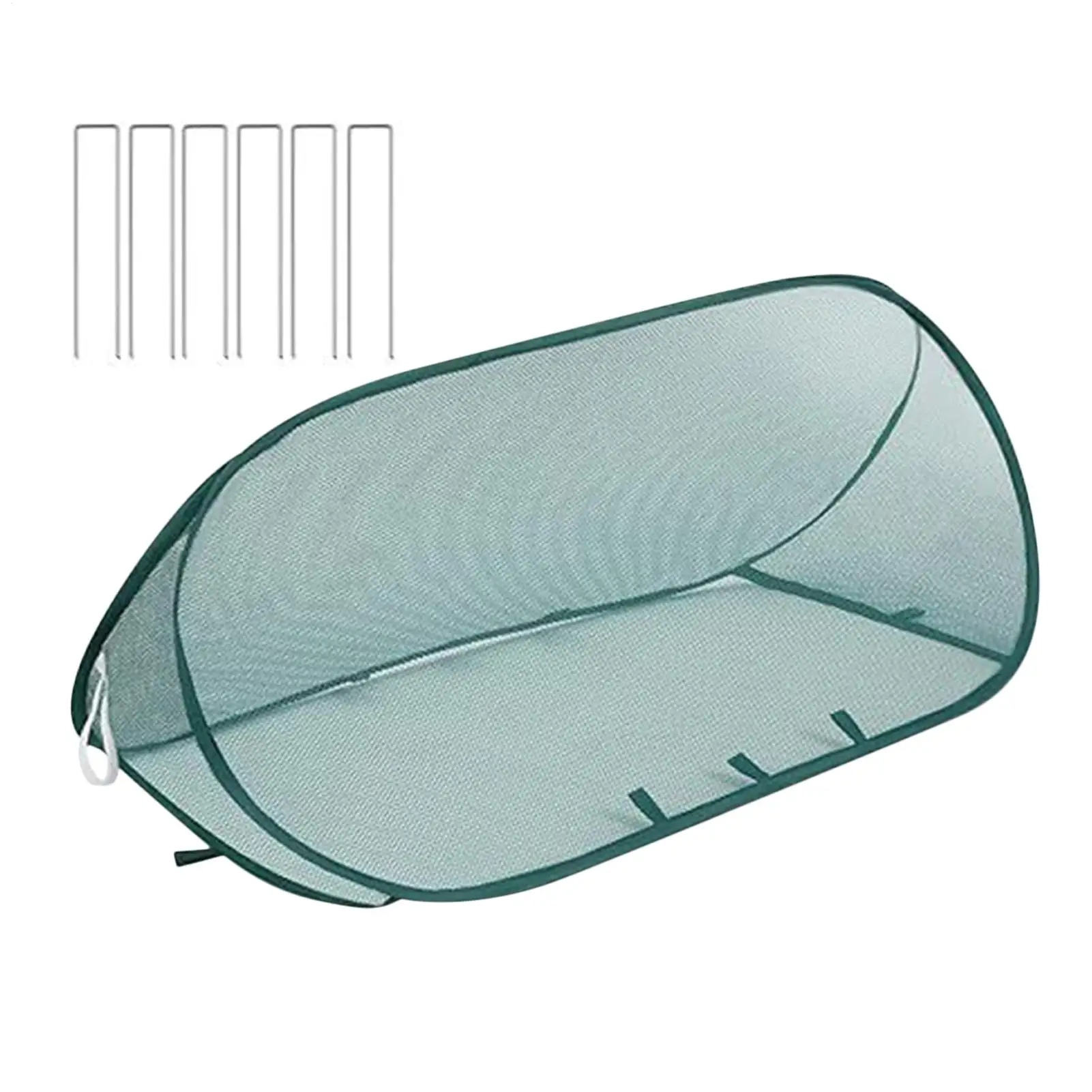 Pop-up Garden Mesh Plant Cover Rows With Ground Nails Foldable Protector Tent  39.37 x 15.74 x 15.74 inches