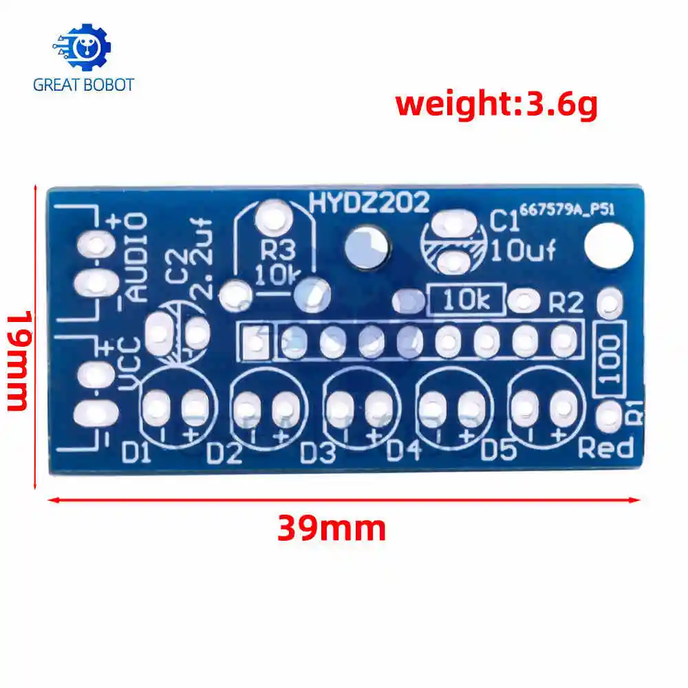BS Electronic Kit Parts 5mm RED Green LED Level Indicating 3.5-12V KA2284 DIY KIT Audio Level Indicator Suite Trousse DIY