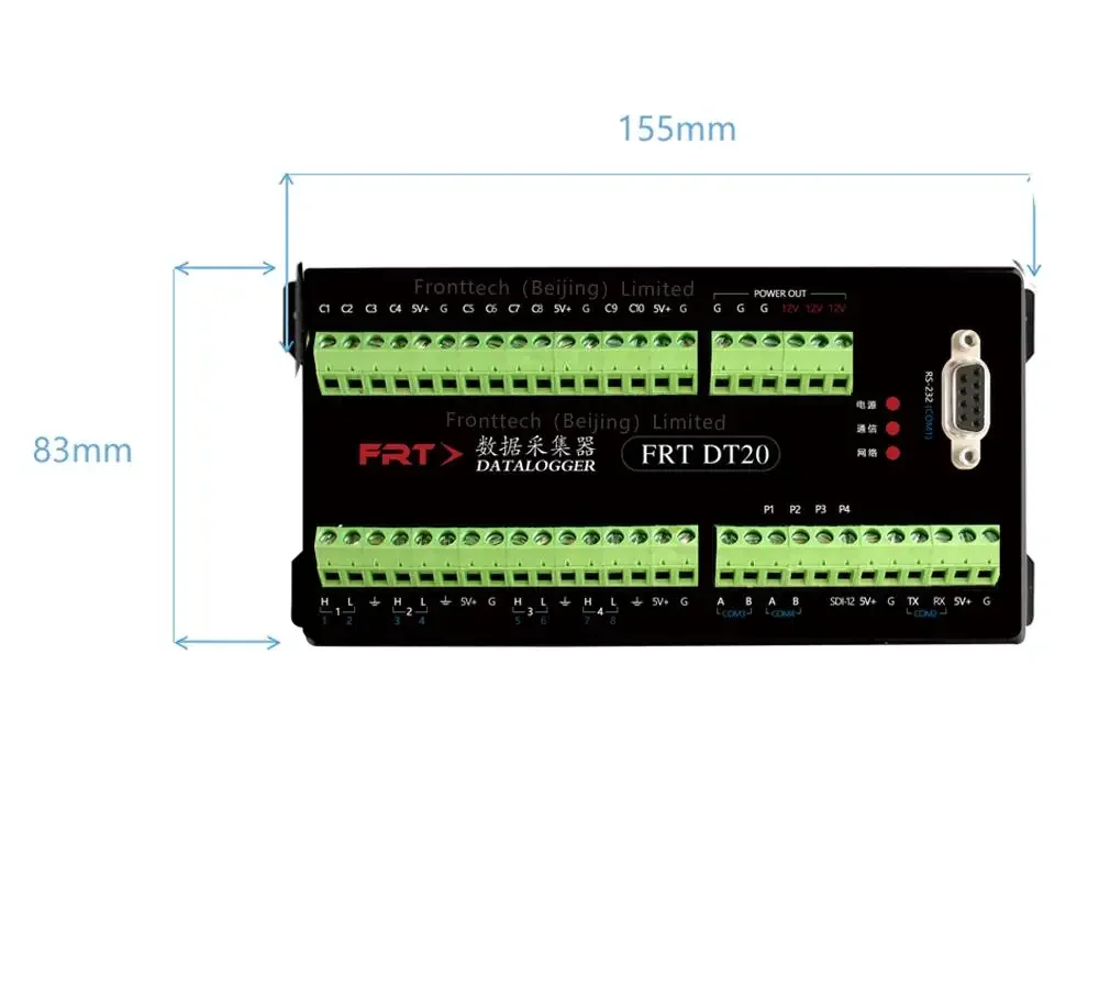 Bestseller/Multi-Channel 26-Channel 24-Bit ADC Low-Power Waterproof Chassis Data Collector DT20 RS485/RS232 Interfaces Supportin