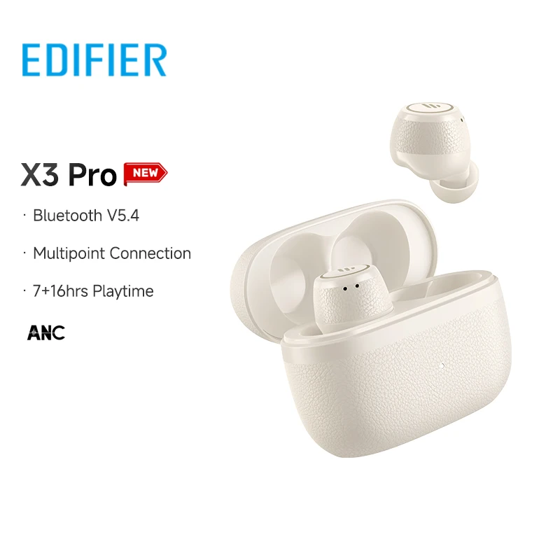 Edifier X3 Pro True Wireless Earbuds Active Noise Cancellation Earphone Bluetooth V5.4 Multipoint Connection IP54 Lightweight